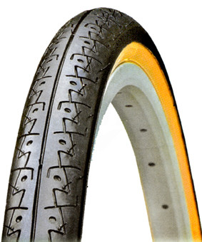 Pneu Mtb 26x1.5 Slick Kenda k154 com faixa amarela