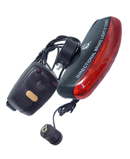 Sinalizador Brake Light Red para Bicicleta com Luz, Pisca e Buzina