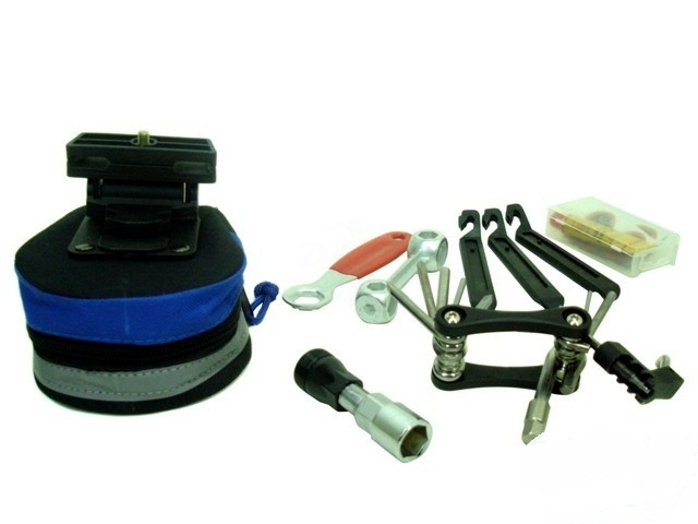 Bolsa com kit ferramentas bicicleta bike Reparos rapidos