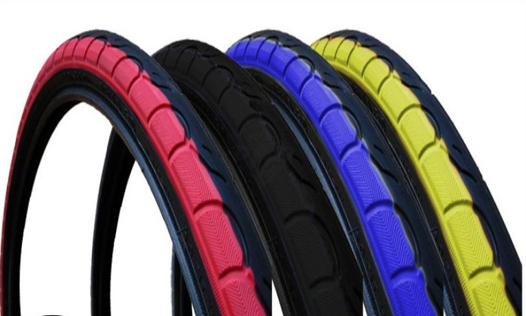 Pneu 26x1.50 kenda Kwest K193 amarelo / azul / vermelho