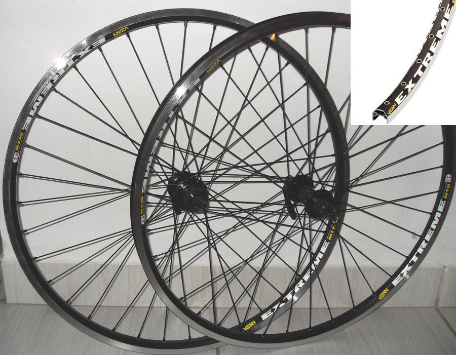 Rodas Vzan Extreme 26 Cubo Shimano Cassete 8/9/10v Raios Preto