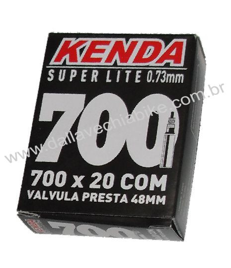 Câmara de ar para bicicleta 700x20 com válvula Presta 48mm Kenda
