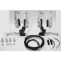 Freio Vbrake Logan Bicicleta Com Maçanetas Completo Polido