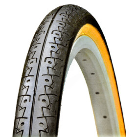 Pneu Mtb 26x1.5 Slick Kenda k154 com faixa amarela