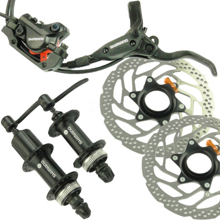 Freio a Disco  Hidráulico Shimano M395 Preto c/ Cubos e Discos