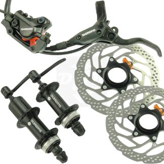 Freio a Disco  Hidráulico Shimano M395 Preto c/ Cubos e Discos