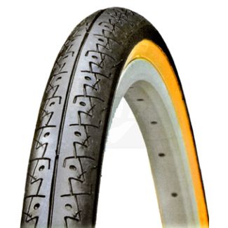 Pneu Mtb 26x1.5 Slick Kenda k154 com faixa amarela