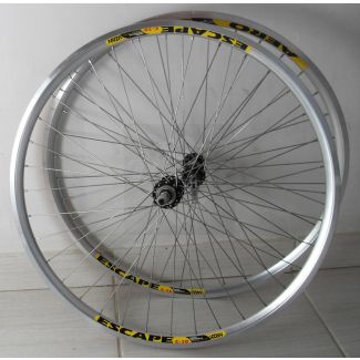 rodas 27 aero raio inox cubo rolamentado com blocagem montadas