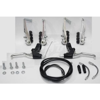 Freio Vbrake Logan Bicicleta Com Maçanetas Completo Polido