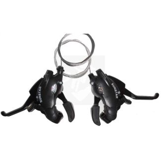 Alavancas Rapid fire 21v Sunstar base em alumínio