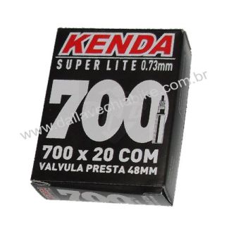 Câmara de ar para bicicleta 700x20 com válvula Presta 48mm Kenda