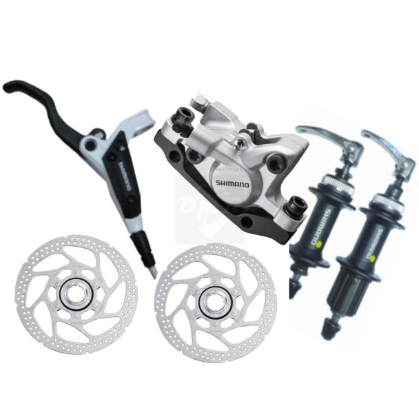 Freio Disco Shimano Alivio Hidraulico M446 Branco C/ Cubos Frete Gratis