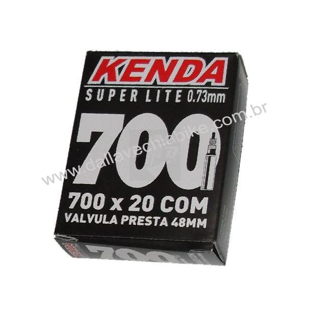 Câmara de ar para bicicleta 700x20 com válvula Presta 48mm Kenda