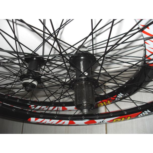 Rodas Disco Vmaxx Vzan 26 Cubo Shimano Centerlock Cassete 8/9v Raios Preto